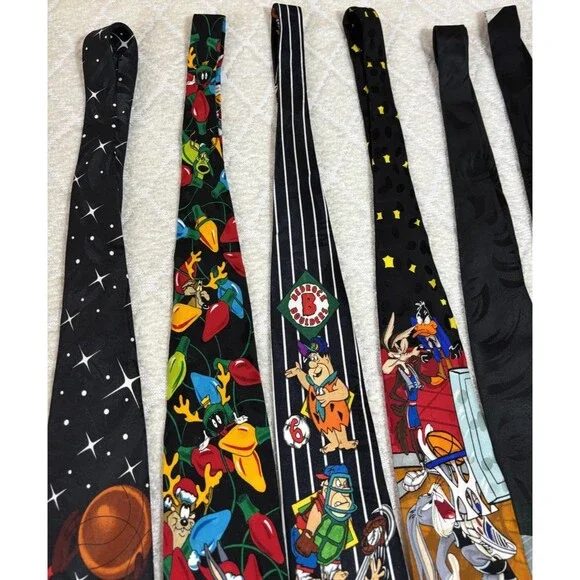 Vintage Looney Tunes 1993-96 Lot Of 8 Ties Sports And Holiday Themed See Details - Picture 9 of 16
